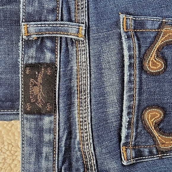 ReRock for Express Bootcut Distressed Jeans, Size 28 - Picture 9 of 11